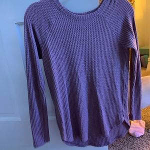 purple sweater